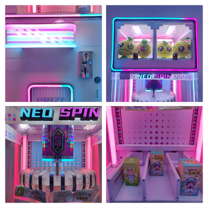 Máquina de Juego <span class=keywords><strong>Arcade</strong></span> Neo-Spin Mini Clip, Popular Máquina de Grúa de Premios con Monedas y Caja de Premios - Product Image 5