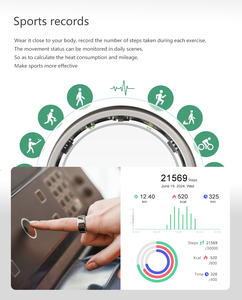 AICITY Anneau Wearable Tech Technology Open Source Personnalisé Anillo Inteligente Stress Temp Spo2 HRV Sleep Vital Health Smart Ring - Product Image 4