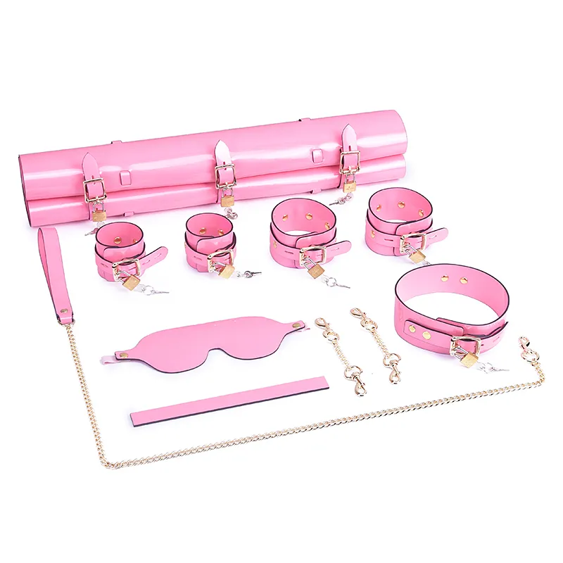 11 pcs BDSM 장난감 성인 속박 유린 제품 바인딩 수갑 보관 가방 세트