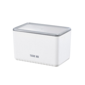 Toilet Paper Holder Rectangular Plastic Self Adhesive Waterproof Minimalist Design Wall Mounted <b>Bathroom</b> Tissue Box - Product Image 5