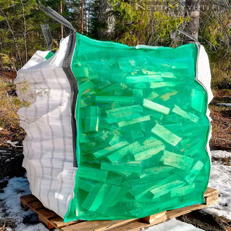 Ventilated Remediation log bag Firewood Net bag 500kg 1500kg breathable Big Pack 1500 liter big UV wood Bag