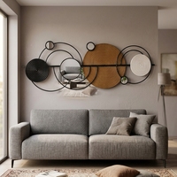 Miroirs muraux en métal pour la décoration intérieure de la maison, 120,02*3,18*43,18CM, miroir décoratif en bois et en métal à poser au mur