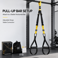 Sangles d'entraînement multi-scènes FLOWA avec système d'ancrage universel pour barre de traction à domicile, arbre et fitness fonctionnel en extérieur