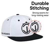 Casquette Snapback en Mélange de Laine, 6 Panneaux Structurés, Visière Plate, Bicolore, Logo Personnalisé, Vente en Gros, Réglable, Unisexe, Casquette de Sport, OEM ODM