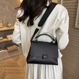 New Minimalist Fashionable Lady's PU <b>Bag</b> Animal Prints <b>Black</b> Flip Cover Large Capacity Crossbody Shoulder <b>Bag</b> Zipper Hasp - Product Image 2