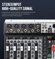 Console de mixage USB professionnelle KT 99 effets DSP Console de mixage audio stéréo 48V Console de mixage 4/6/8 canaux pour l'enregistrement en studio