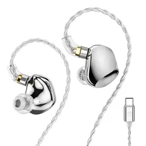 NEW TRN VX PRO+ 8BA+1DD ハイブリッドドライバー ヘッドホン 金属製 インイヤーイヤホン 有線 IEM HiFi DJ 音楽モニター ランニング スポーツイヤホン - Product Image 1