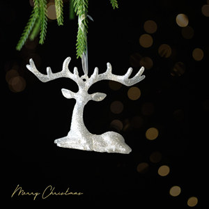 High-grade Transparent <b>Crystal</b> Festival Pendant, Deer & Bell Creative Scene Decoration Accessories - Product Image 4