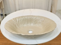 Lavabo haut de gamme de luxe léger, moderne, facile à nettoyer, avec égouttoir, pour comptoir de villa