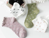 Yili femmes chaussettes d'équipage été coton chaussettes mignonnes pour femmes chaussettes en gros