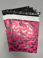 Sacs polymailers mignons pour Halloween, motif chauve-souris, rose et noir, auto-adhésifs, pour l'emballage de vêtements de boutique en ligne