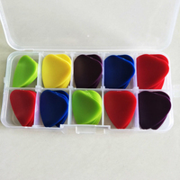 Wholesale 0.58 0.71 0.81 0.96 1.2 1.5mm Colorful ABS Guitar Plectrum Mediator Guitar Picks for Acoustic Electric Bass