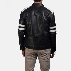 Veste en cuir vintage pour homme de haute qualité avec logo et design personnalisés OEM - Product Image 2