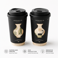Gobelet à café en papier jetable à double paroi, imprimé sur mesure, innovant, interactif, au design créatif, pour boissons chaudes à emporter