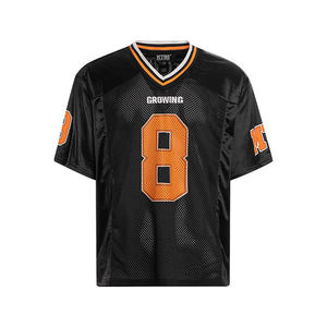 เสื้อรักบี้แขนสั้นคอวีพิมพ์ลายวินเทจปรับแต่งได้ ยูนิเซ็กส์ แบรนด์ทันสมัย สไตล์สปอร์ต เสื้อเชิ้ตหลวมอเนกประสงค์ - Product Image 4