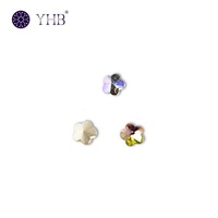 Strass en verre fantaisie à motif floral, strass thermocollants, dos plat, strass pour ongles DIY