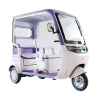 Tricycle électrique de qualité commerciale 60V pour le transport de marchandises et de passagers, avec toit résistant aux intempéries, espace pour 2 personnes