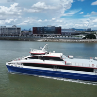 Catamaran de passagers Grandsea de 37 m en fibre de carbone, 34 nœuds, avec propulsion par jet