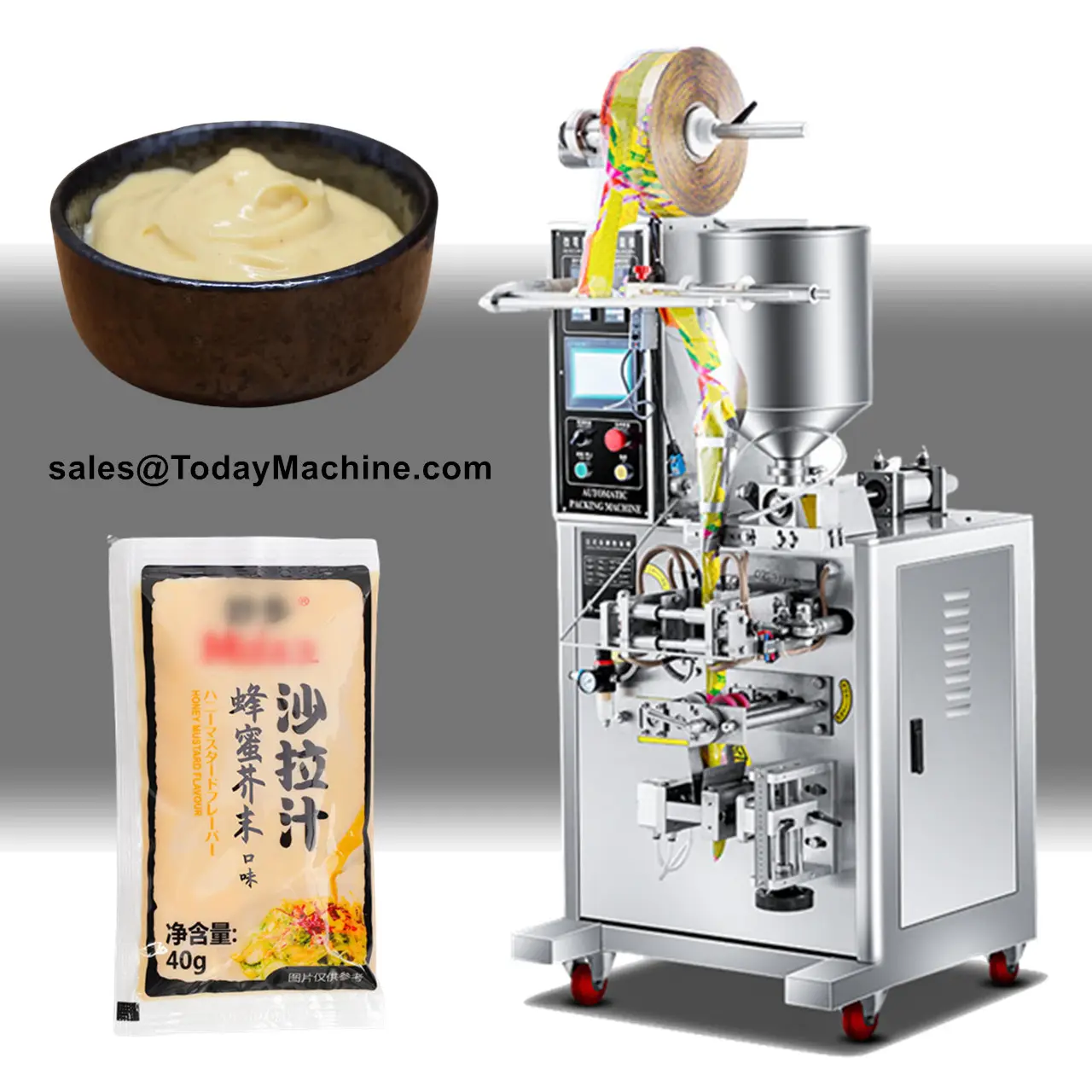 10-100ml-Verpackungsmaschine zur Befüllung von flüssigen Pasten Eis Lollipop Saft Sahne Honig Stick