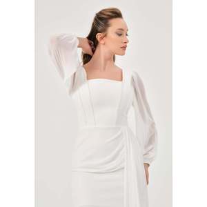 DANS 1567 Ecru Blouse décontractée pour femme, coupe classique, col rond, 100% coton, manches courtes, tailles 38-42 - Product Image 4