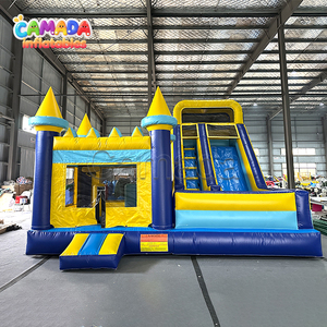 Château gonflable commercial en promotion, combo trampoline et toboggan gonflable pour la location événementielle - Product Image 2