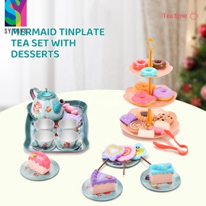 SY jouer <span class=keywords><strong>maison</strong></span> jouet Simulation après-midi <span class=keywords><strong>thé</strong></span> Dessert alimentaire en plastique bricolage jeu semblant jouer jouets pour enfants cuisine ensemble - Product Image 3
