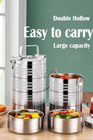 18CM Große Kapazität Erwachsenen-Lunchbox 410 Edelstahl Isolierter Lebensmittelbehälter für Outdoor