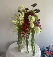 Boule de fleurs artificielles personnalisée PPS, vertes et colorées, pour la décoration de table de mariage et d'événements – Meilleure vente
