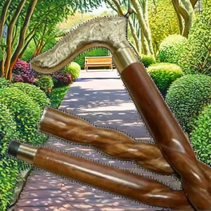 Bâton de marche moderne en bois fait main, multifonctionnel et personnalisable, idéal pour les personnes âgées (hommes et femmes) au quotidien et en retraite - Meilleures ventes - Product Image 2