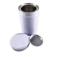 Boîtes de conserve rondes personnalisées de 100g avec couvercles en aluminium et joints à bouchon à vis Boîte en poudre de métal Matcha en tailles de 50g 100g 150g 200g