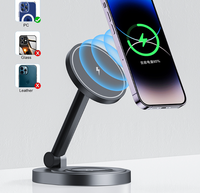 Stasiun Pengisian Daya Nirkabel Magnetik 3 in 1 15W untuk iPhone 12 13 14 Pro Max, Jam Tangan, Earbuds, dan Ponsel dengan Magnet, Pengisi Daya Qi