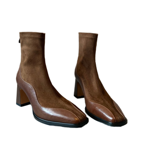 Botines Chelsea Clásicos Personalizables para Mujer, de Gamuza, con Cierre de Cremallera, Ligeros, de Moda Casual, con Punta Cuadrada, para Verano, Venta al Por Mayor - Product Image 2