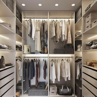 Garde-robe de chambre à coucher en PVC blanc minimaliste moderne avec coiffeuse