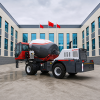 Camion malaxeur à béton autochargeur compact avec moteur et pompe haute performance pour la construction rurale, le développement logistique et les petits bâtiments