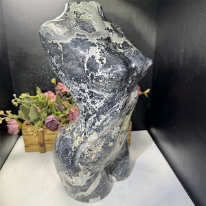 Grande Statua in Pietra Naturale Curativa, Intaglio a Mano in Diaspro <span class=keywords><strong>Picasso</strong></span>, Modello Femminile, Scultura del Corpo Femminile in Vendita - Product Image 2