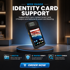 5'' Rugged <strong>Android</strong> Handheld <strong>Device</strong> H5 with FBI Fingerprint Scanner and Card Reader for Criminals Registration and Verification - Product Image 2
