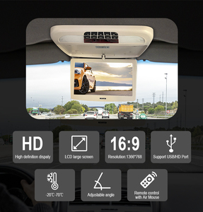 15.6-inch màn hình kỹ thuật số lật xe Roof mounted hiển thị đa phương tiện USB SD kết nối thẻ điều khiển từ xa RGB CD VCD Máy nghe nhạc - Product Image 3