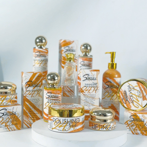 Série de soins de la peau en or 24 carats OEM ODM, nettoyage, hydratation, éclaircissement, ensemble raffermissant, lissant, crème anti-rides, sérum pour le corps et le visage - Product Image 1