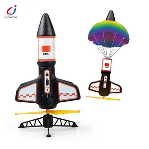 Chengji new arrival outdoor electric one key launcher parachute flying epp foam space rocket toys for kids