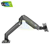 Support de bureau pour écran LCD d'ordinateur KALOC, entièrement réglable, en aluminium, avec bras à ressort