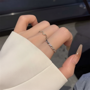 Vendita calda argento acciaio inossidabile anelli a fascia per ragazze di tendenza stile coreano farfalla stella intarsio 18K Hip-Hop all'ingrosso - Product Image 2