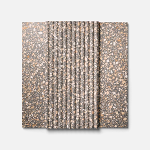 Terrazo Italiano Acanalado <span class=keywords><strong>Dolce</strong></span> Rina Gris 12x24, Baldosa de Terrazo Pulido para Pared de Restaurante - Product Image 6