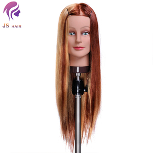 Peluquería entrenamiento pelucas corte <span class=keywords><strong>de</strong></span> pelo maniquí multicolor hermosa cabeza <span class=keywords><strong>de</strong></span> maniquí sonriente práctica <span class=keywords><strong>de</strong></span> enseñanza muñeca simulada - Product Image 1