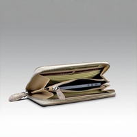 Dompet Kulit Buaya Asli Mewah Buatan Khusus Unisex Wanita Pria Dompet Panjang Resleting Clutch