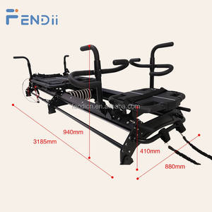 Equipo de Fitness Megaformer, Reformer de <span class=keywords><strong>Pilates</strong></span> de Aluminio Negro, Máquina de Ejercicios para Estudio de Yoga - Product Image 4