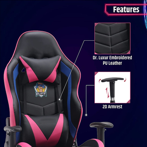 2025 Free Sample RGB Headphones Hot Selling Model Cheap E-sport Pu Leather Computer PC <strong>Game</strong> Chair Silla Gamer with Footrest - Product Image 6