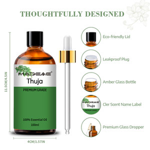 Suministro de fábrica OEM 100% aceite esencial de arborvitae oriental puro y natural de <span class=keywords><strong>Thuja</strong></span> para el cuidado de la piel - Product Image 3