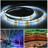 Bande LED numérique COB à pixels RVBIC adressables SPI 12V 24V, bande LED intelligente COB WS2811, couleur de rêve, 720 LED