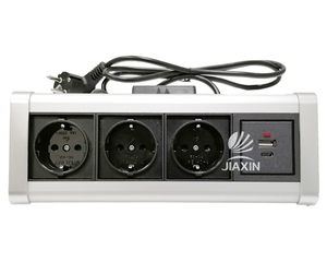 Bảng đầu ổ cắm EU tiêu chuẩn với cổng <span class=keywords><strong>USB</strong></span> cho văn phòng hội nghị bàn Ổ cắm điện - Product Image 2