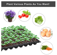 Plateau de semis pour la propagation, kit de démarrage de semis, plateau de pépinière rectangulaire réutilisable en PET pour le jardinage et la plantation